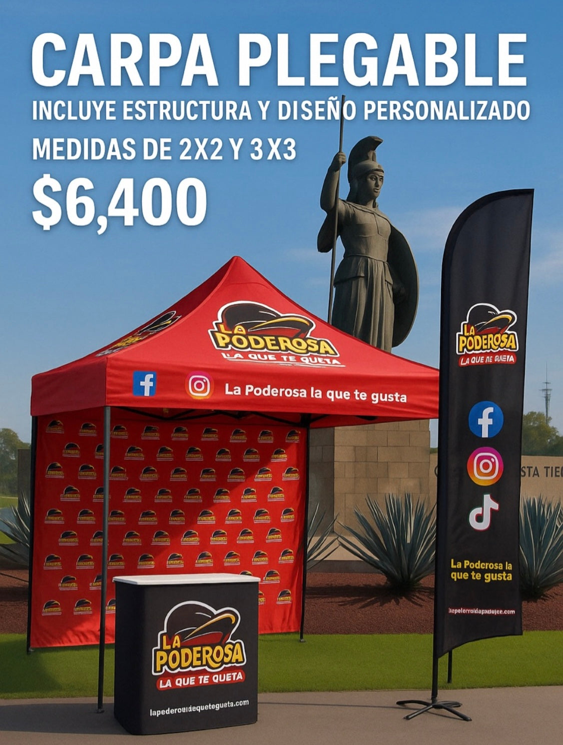 Carpa Plegable 3x3 Personalizada